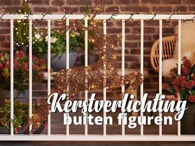 Kerstverlichting buiten figuren