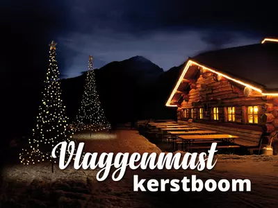 Vlaggenmast kerstboom